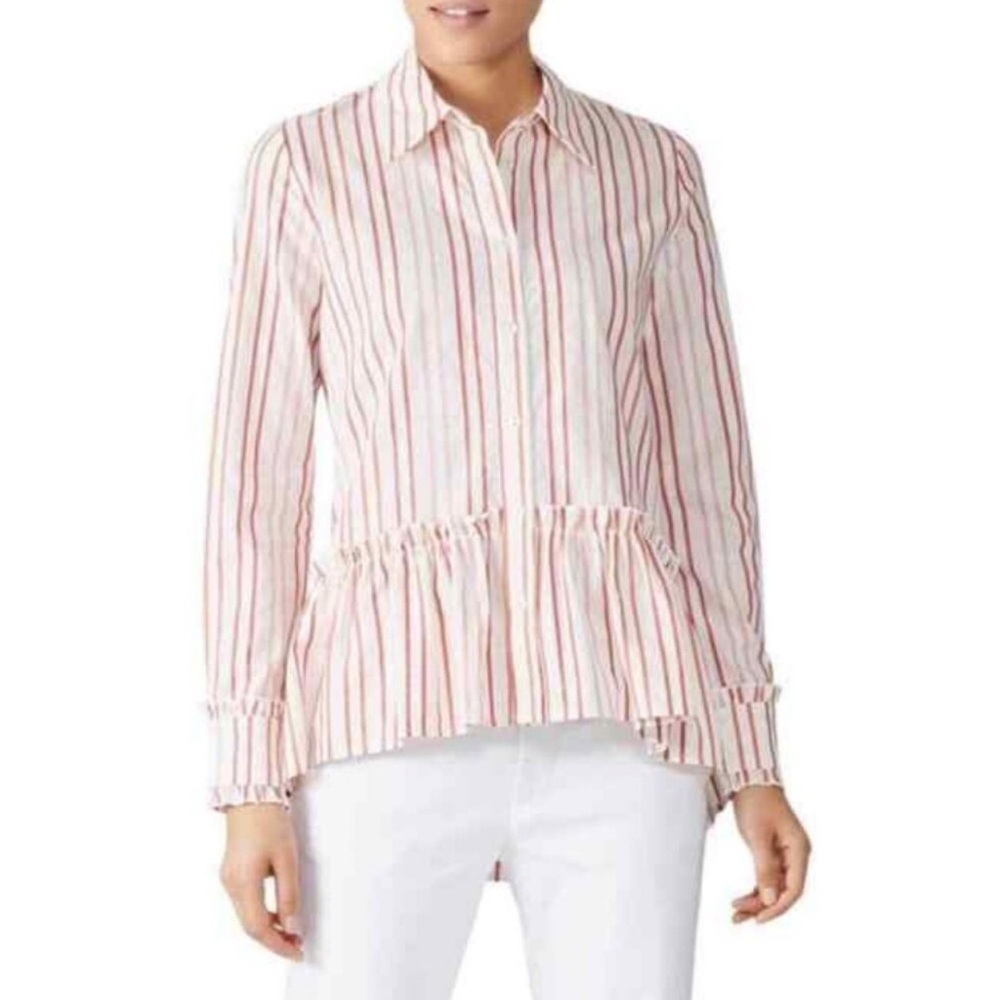 ALEXIS Valerie striped peplum top small